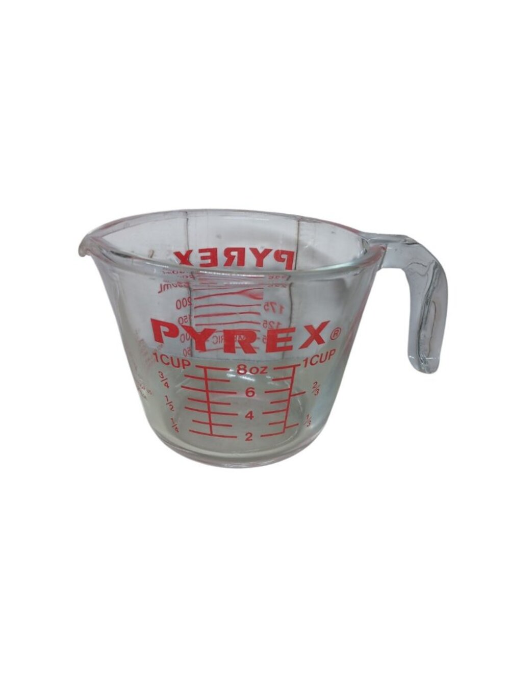 Vintage Pyrex Measuring Cup Set 2 Piece 1 Cup And 2 Cup Glass Kitchen Tool - Picture 4 of 13